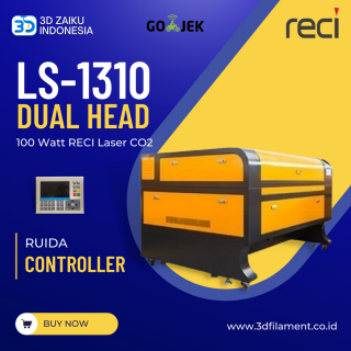 Zaiku LS-1310 with Dual Head 100 Watt RECI Laser CO2 Ruida Controller